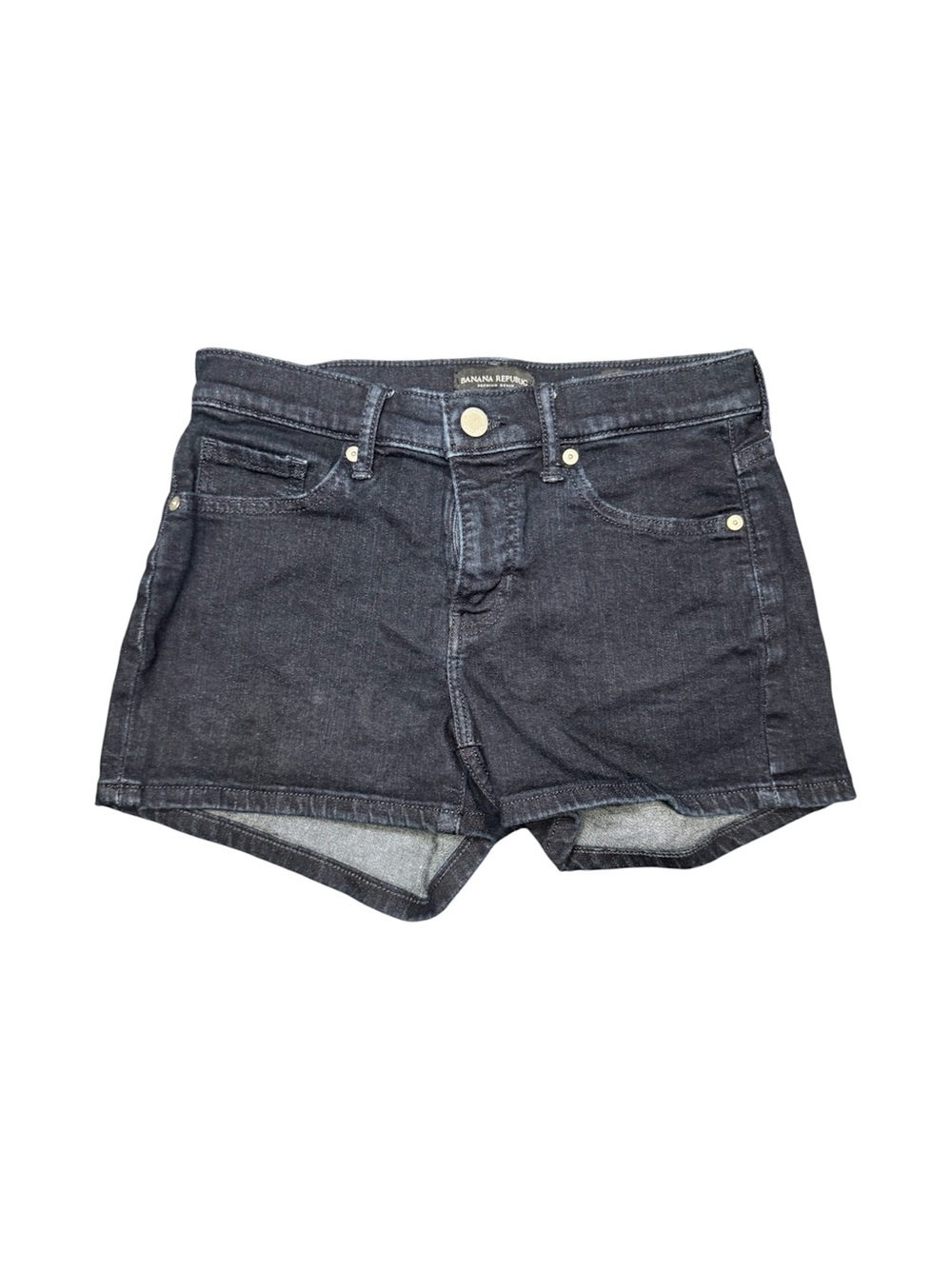 Banana Republic Premium Denim Mid-Rise 3” Shorts Size 25 Dark Wash